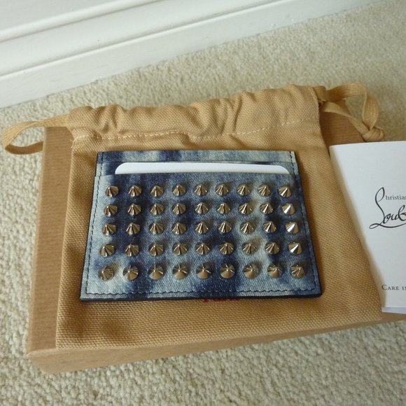 CHRISTIAN LOUBOUTIN 'Kios' Empire Spiked Card Case - Picture 5 of 12